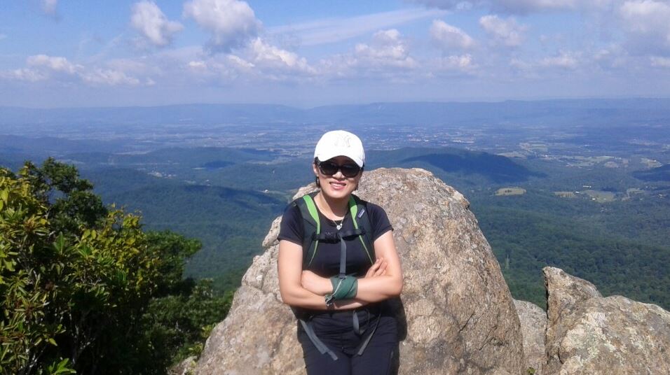 Carla Kim seen hiking on the Appalachian trail.