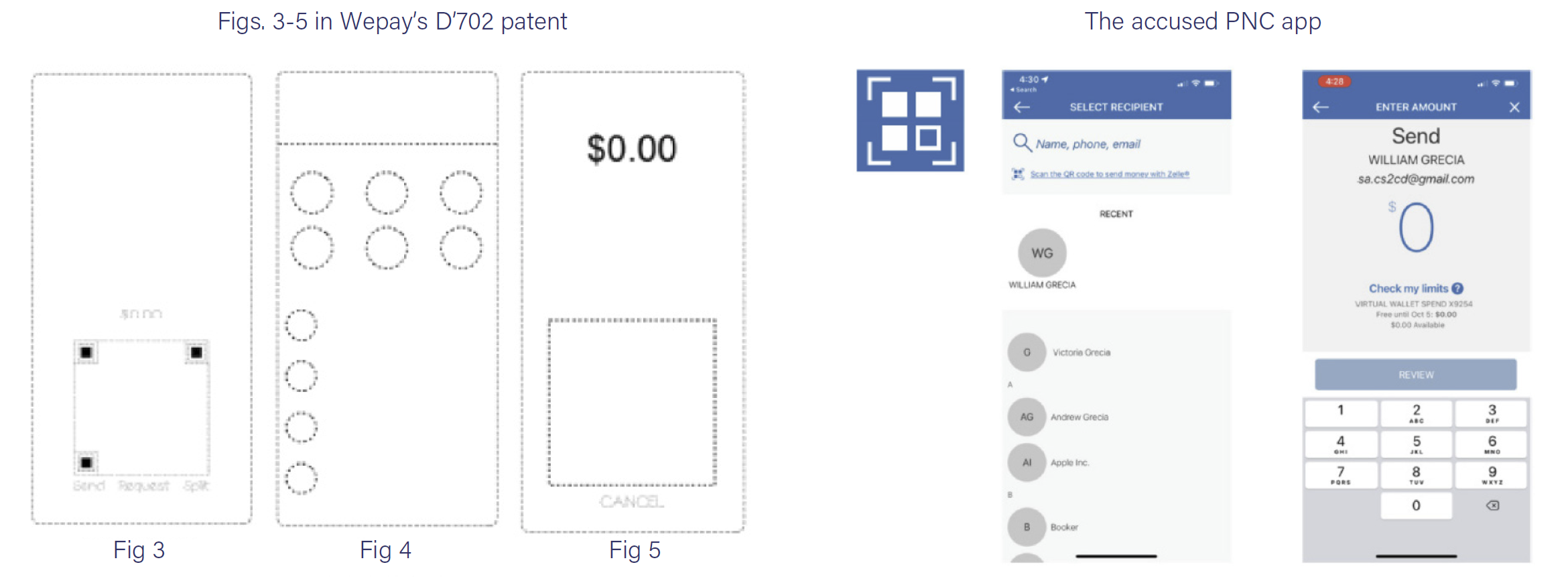 design patent and accused PNC app